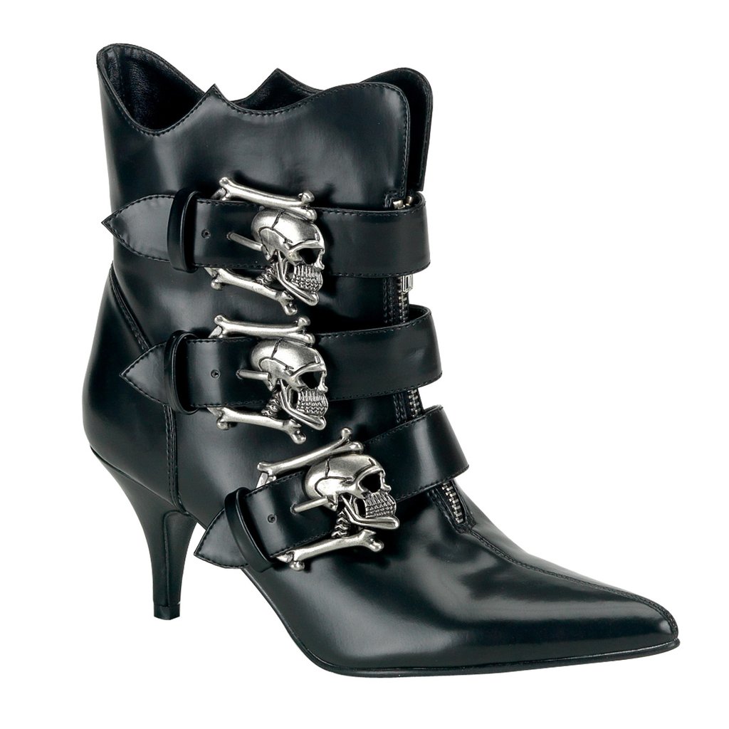 Bottines Demonia Fury 06 Vegan Cuir Femme - Noir 07826-APZG